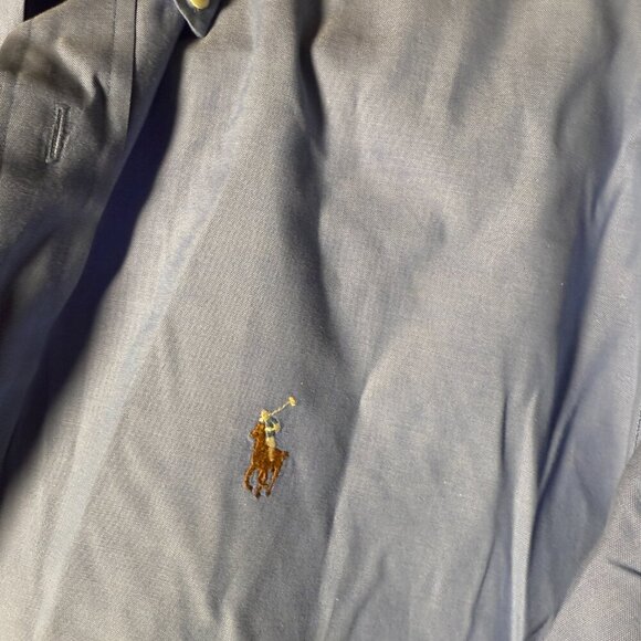 Ralph Lauren Yarmouth Button Down Shirt Sz 16-34 100% Cotton Pinpoint Oxford - Picture 3 of 5